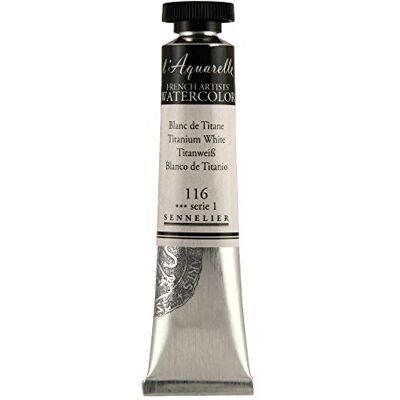 Sennelier Aquarel Tube S1 21 ml titanium wit (116) Sennelier Aquarel Tube S1 21 ml titanium wit (116)