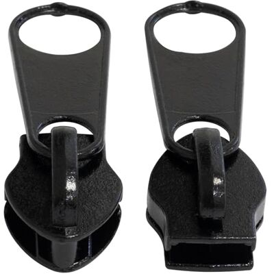 AERZETIX Set van 10 niet-afsluitbare schuifregelaars voor spiraalrits metaal in de kleur zwart kledingaccessoires tassen naaiproject en decoratie AERZETIX Set van 10 niet-afsluitbare schuifregelaars voor spiraalrits metaal in de kleur zwart kledingaccessoires tassen naaiproject en decoratie