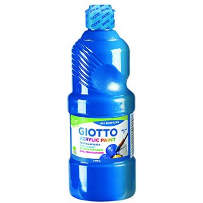 Giotto 533715 acryl-tempera, cyaan, 500 ml Giotto 533715 acryl-tempera, cyaan, 500 ml