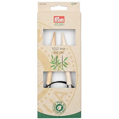 Prym Rondbreinaalden bamboe natuur 80cm 10,00mm Eén maat Prym Rondbreinaalden bamboe natuur 80cm 10,00mm Eén maat