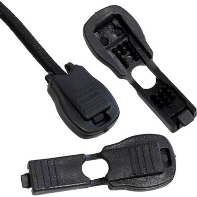 AERZETIX C68261-10 Opvouwbare touwuiteinden voor veters, touw en draad 20 mm hobby, lederwaren, fournituren kunststof kleur zwart AERZETIX C68261-10 Opvouwbare touwuiteinden voor veters, touw en draad 20 mm hobby, lederwaren, fournituren kunststof kleur zwart