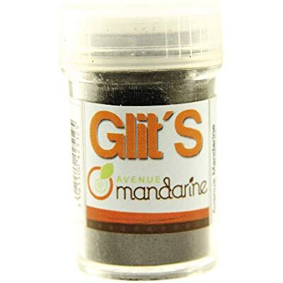 Avenue Mandarine Glit's glitter 42512MD, 1 fles, 14 g, zwart Avenue Mandarine Glit's glitter 42512MD, 1 fles, 14 g, zwart