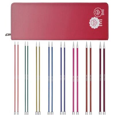 KnitPro , Zing, eenpuntige breinaaldenset, 40 cm, 2,50-6,00 mm KnitPro , Zing, eenpuntige breinaaldenset, 40 cm, 2,50-6,00 mm