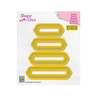 Nellie's Choice Stansen en stempelen sjablonen: set van 4 tags-6 Nellie's Choice Stansen en stempelen sjablonen: set van 4 tags-6