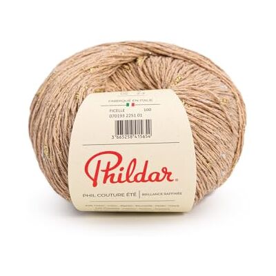 Phildar Phil Couture zomer wollen bol breiwol 64% katoen, 2% polyamide, 34% polyester naald nr. 3 kleur koord Phildar Phil Couture zomer wollen bol breiwol 64% katoen, 2% polyamide, 34% polyester naald nr. 3 kleur koord