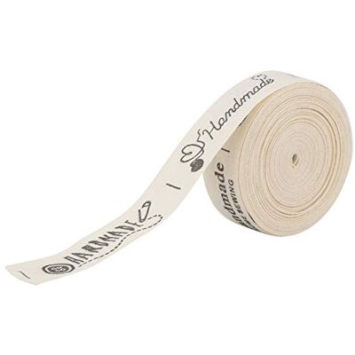 Sheens Naaiband, 5 meter 1,5 cm handgemaakte natuurlijke katoenen lint lettertypen lint voor cadeau cadeau pakket aanbieding kleding label (Naaigaren) Sheens Naaiband, 5 meter 1,5 cm handgemaakte natuurlijke katoenen lint lettertypen lint voor cadeau cadeau pakket aanbieding kleding label (Naaigaren)