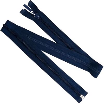 AERZETIX Set van 6 spiraalritssluitingen nr. 5 70 cm deelbaar donkerblauw met decoratieve trekker voor kledingstukken, textielaccessoires, zakken, verschillende creaties AERZETIX Set van 6 spiraalritssluitingen nr. 5 70 cm deelbaar donkerblauw met decoratieve trekker voor kledingstukken, textielaccessoires, zakken, verschillende creaties