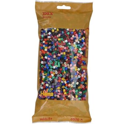 Hama 205-67 – creatieve hobby's – kralen en sieraden – zakje met 6000 parels, 22 kleuren Hama 205-67 – creatieve hobby's – kralen en sieraden – zakje met 6000 parels, 22 kleuren