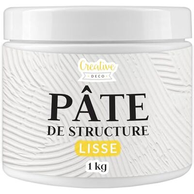 Creative Modeling Paste Structuurpasta, glad, reliëfpasta voor acrylverf, modelleerpasta, modellerende 3D-effect en textuurkunst, 1 kg Creative Modeling Paste Structuurpasta, glad, reliëfpasta voor acrylverf, modelleerpasta, modellerende 3D-effect en textuurkunst, 1 kg