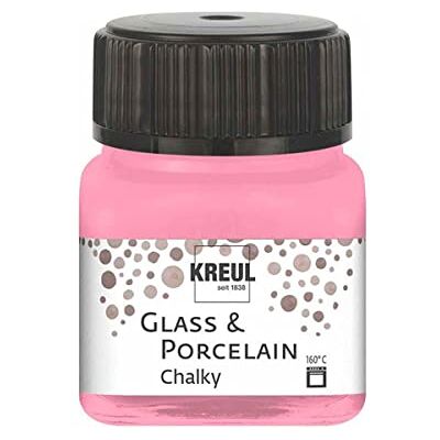 KREUL 16635 Glas & porselein Chalky Candy Rose 20 ml Zacht glas Matte verf op waterbasis Sneldrogend Cover KREUL 16635 Glas & porselein Chalky Candy Rose 20 ml Zacht glas Matte verf op waterbasis Sneldrogend Cover