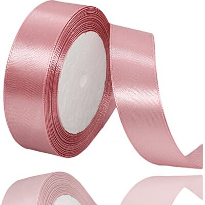 ALOHOVME Satijnen lint roségoud 25 mm om te knutselen, 23 m effen cadeaulint voor naaien, bruidsboeket, bloemist, geschenkverpakking, haarstrikken, bruiloft ALOHOVME Satijnen lint roségoud 25 mm om te knutselen, 23 m effen cadeaulint voor naaien, bruidsboeket, bloemist, geschenkverpakking, haarstrikken, bruiloft