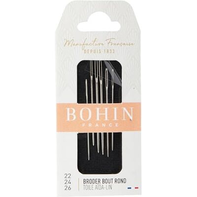 Bohin nr. 22-24-26 wandtapijt assortiment naalden 6 naalden Bohin nr. 22-24-26 wandtapijt assortiment naalden 6 naalden
