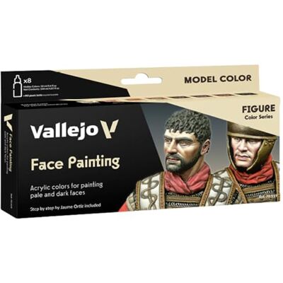 Vallejo V Set van 8 potten acrylverf – verschillende kleuren en huidkleuren – voor modelbouw Vallejo V Set van 8 potten acrylverf – verschillende kleuren en huidkleuren – voor modelbouw