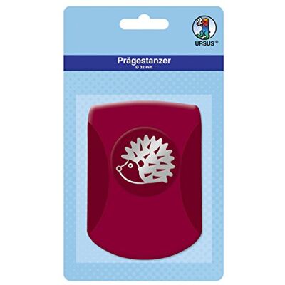 Ursus 19670094 reliëfperforator egel roze met motief uitgestanst, ca. 32 mm van kunststof met metalen stempel geschikt voor gramgewicht van 180 240 g/m² Ideaal voor confetti Ursus 19670094 reliëfperforator egel roze met motief uitgestanst, ca. 32 mm van kunststof met metalen stempel geschikt voor gramgewicht van 180 240 g/m² Ideaal voor confetti