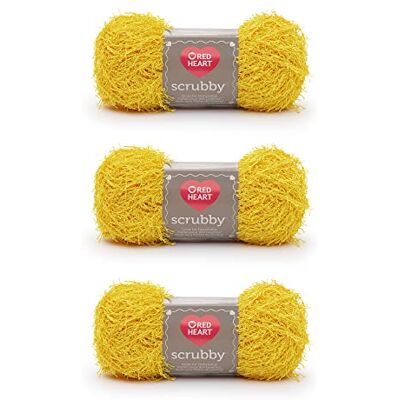 Red Heart Scrubby Duckie 3 x 100 g polyesterwol (gekamd) 91 m Red Heart Scrubby Duckie 3 x 100 g polyesterwol (gekamd) 91 m