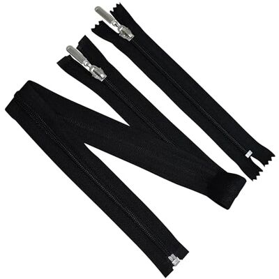AERZETIX Set van 2 60 cm deelbare spiraalritssluitingen nr. 5 + 8 niet-scheidbare 16 cm spiraalgeleiders nr. 5 zwart decoratieve trekker voor naaien en kleding maken AERZETIX Set van 2 60 cm deelbare spiraalritssluitingen nr. 5 + 8 niet-scheidbare 16 cm spiraalgeleiders nr. 5 zwart decoratieve trekker voor naaien en kleding maken