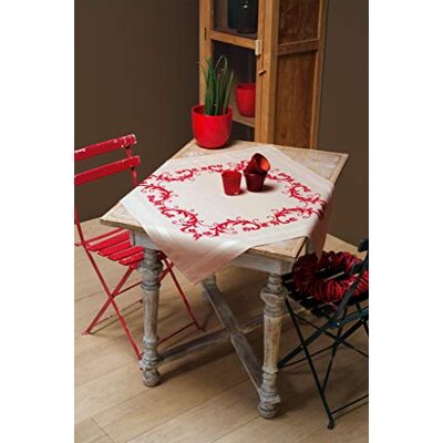 Vervaco Kruissteek Kit Voorbedrukt Tafelkleed RODE DECORATIE Borduurwerk Volledige Kit Volwassen Vrije Tijd Creatieve Thuis Decoratie Handmatige Tafel Geschenk DIYca. 80 x 80 cm Cross Stitch Borduurwerk Vervaco Kruissteek Kit Voorbedrukt Tafelkleed RODE DECORATIE Borduurwerk Volledige Kit Volwassen Vrije Tijd Creatieve Thuis Decoratie Handmatige Tafel Geschenk DIYca. 80 x 80 cm Cross Stitch Borduurwerk