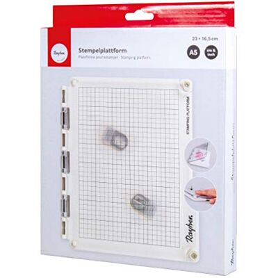 Rayher 29210000 stempelplatform A5, stempelpers 1 stuk, wit, normaal Rayher 29210000 stempelplatform A5, stempelpers 1 stuk, wit, normaal