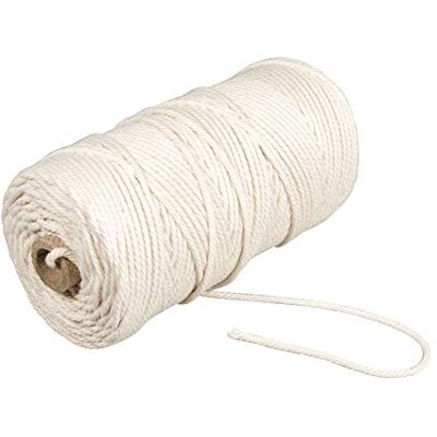 Rayher Garen 3,7 mm diameter, 141 m spoel, ca. 500 g 80% katoen, 20% polyester, katoengaren, katoengaren, macramégaren, kettinggaren, knutselkoord, wit 4400502 Rayher Garen 3,7 mm diameter, 141 m spoel, ca. 500 g 80% katoen, 20% polyester, katoengaren, katoengaren, macramégaren, kettinggaren, knutselkoord, wit 4400502