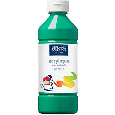Lefranc Bourgeois Acryl vloeibaar voor kinderen – fles 500 ml – lichtgroen Lefranc Bourgeois Acryl vloeibaar voor kinderen – fles 500 ml – lichtgroen