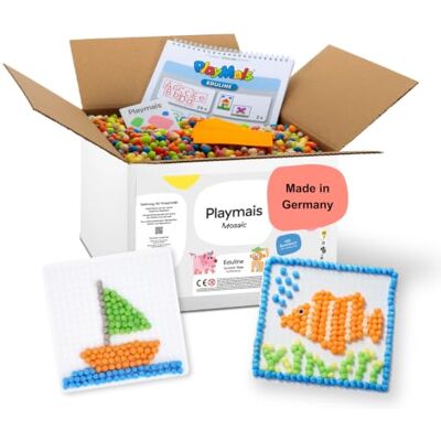 Playmais Eduline mozaïek educatief spel voor kinderen vanaf 3 jaar, set van 12.000 delen kleurrijk en 50 pagina's met sjablonen en ideeën voor leren en knutselen, creativiteit en motoriek Playmais Eduline mozaïek educatief spel voor kinderen vanaf 3 jaar, set van 12.000 delen kleurrijk en 50 pagina's met sjablonen en ideeën voor leren en knutselen, creativiteit en motoriek