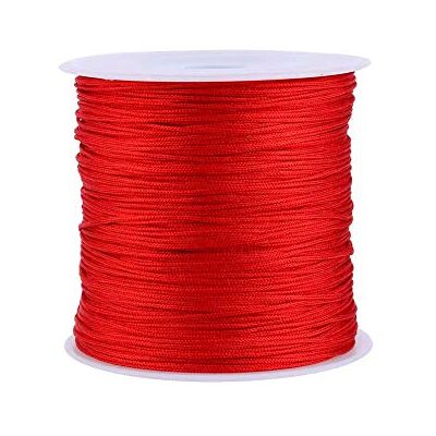 Zerodis Chinese Knoop, 100 m x 0,8 mm, rood nylon voor het maken van rode armbanden, rood nylon koord voor het maken van sieraden Zerodis Chinese Knoop, 100 m x 0,8 mm, rood nylon voor het maken van rode armbanden, rood nylon koord voor het maken van sieraden