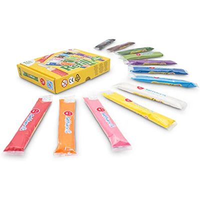 Sabbiarelli Refill 12 zakjes gekleurd zand, 50 g Natuurlijk marmerzand, veilig en gecertificeerd per Sand Art 100% Made in Italy Attività Creative 3-99 jaar Sabbiarelli Refill 12 zakjes gekleurd zand, 50 g Natuurlijk marmerzand, veilig en gecertificeerd per Sand Art 100% Made in Italy Attività Creative 3-99 jaar