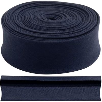 AERZETIX C77478 Gevouwen biaisband voor naaien 4,5 m x 23 mm 20% katoen en 80% polyester Donkerblauw AERZETIX C77478 Gevouwen biaisband voor naaien 4,5 m x 23 mm 20% katoen en 80% polyester Donkerblauw