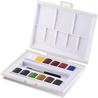 Sennelier La Petite Aquarel 12 halve voerbakken Sennelier La Petite Aquarel 12 halve voerbakken