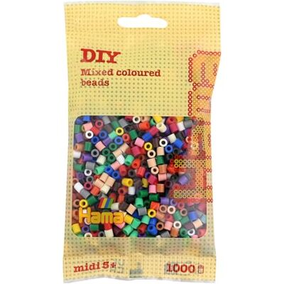 Hama 207-67 – creatieve hobby's, kralen en sieraden, zakjes met 1000 parels, uniseks, 22 kleuren Hama 207-67 – creatieve hobby's, kralen en sieraden, zakjes met 1000 parels, uniseks, 22 kleuren