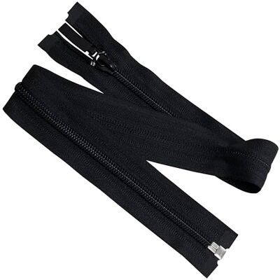 AERZETIX Set van 6 spiraalritssluitingen nr. 5 45 cm deelbaar zwart met decoratieve trekker voor jasaccessoires en kledingnaaien AERZETIX Set van 6 spiraalritssluitingen nr. 5 45 cm deelbaar zwart met decoratieve trekker voor jasaccessoires en kledingnaaien