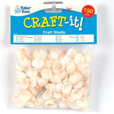 Baker Ross Decoratieve schelpen 150 stuks, kinderschelp (AG838) Baker Ross Decoratieve schelpen 150 stuks, kinderschelp (AG838)