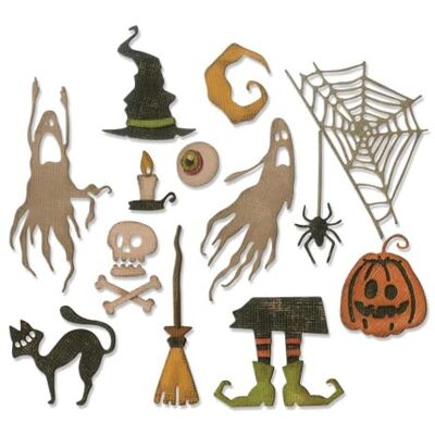 Sizzix Frightful Things by Tim Holtz reliëf 3D Impresslits, meerkleurig, XL, Eén maat Sizzix Frightful Things by Tim Holtz reliëf 3D Impresslits, meerkleurig, XL, Eén maat