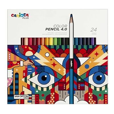 CARIOCA Plus I Kleurpotloden 4.0 van hout met dikke en zachte mina met hoge pigmentatie De 24 stuks CARIOCA Plus I Kleurpotloden 4.0 van hout met dikke en zachte mina met hoge pigmentatie De 24 stuks