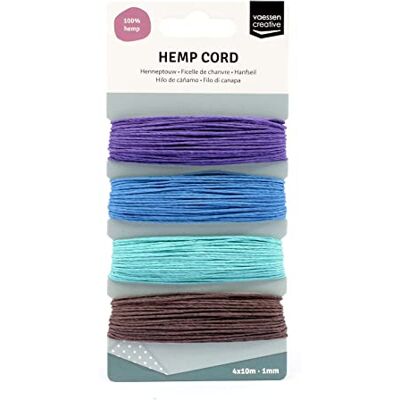Creative Henneptouw-assortiment 4 x 10 m, meerkleurig, 16,3 x 7,9 x 1 cm Creative Henneptouw-assortiment 4 x 10 m, meerkleurig, 16,3 x 7,9 x 1 cm