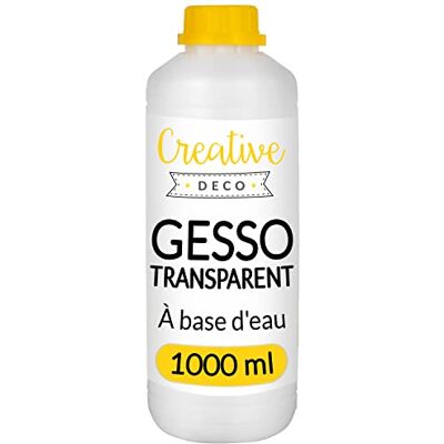 Creative Gesso acryl additief transparant 1 l lichte onderlaag primer en vloeibare bereiding van acrylverf perfecte afdekking voor hout schuurpapier niet vergeelt Creative Gesso acryl additief transparant 1 l lichte onderlaag primer en vloeibare bereiding van acrylverf perfecte afdekking voor hout schuurpapier niet vergeelt