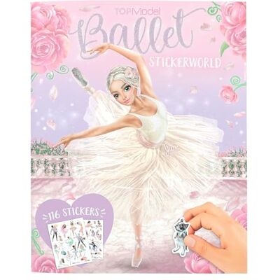 Depesche 13049 TOPModel Stickerworld Ballet, stickerboek met 20 geïllustreerde achtergrondpagina's om zelf vorm te geven, met 3 dubbelzijdige stickers Depesche 13049 TOPModel Stickerworld Ballet, stickerboek met 20 geïllustreerde achtergrondpagina's om zelf vorm te geven, met 3 dubbelzijdige stickers
