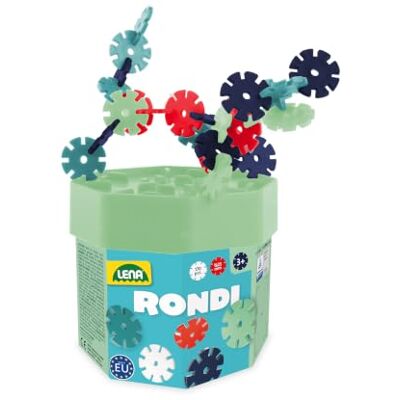 Lena Rondi 25 Boîte de construction – Jeu de 170 pièces, Ø 25 mm, enfants à partir de 3 ans Lena Rondi 25 Boîte de construction – Jeu de 170 pièces, Ø 25 mm, enfants à partir de 3 ans