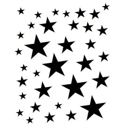 Eulenspiegel 109397 Sterrenpatroon Gezichtssjabloon Geschikt voor Professionele Aquarel Make-up Vloeibare Make-up Glitter Tattoo Kleuren Eulenspiegel 109397 Sterrenpatroon Gezichtssjabloon Geschikt voor Professionele Aquarel Make-up Vloeibare Make-up Glitter Tattoo Kleuren