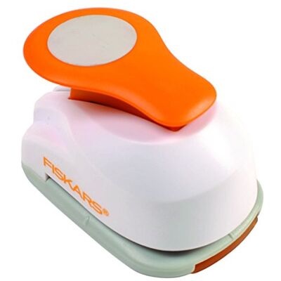 Fiskars Hefboomperforator, cirkel, Ø 2,5 cm, geschikt voor rechts- en linkshandigen, staal/kunststof, wit/oranje, hefboomperforator, M, 1004748 Fiskars Hefboomperforator, cirkel, Ø 2,5 cm, geschikt voor rechts- en linkshandigen, staal/kunststof, wit/oranje, hefboomperforator, M, 1004748