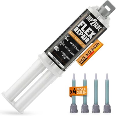 TOP2GLUE MS Polymer montagelijm 35 g / 4 mengsproeiers extra sterke 2-componenten lijm metaallijm, kunststof en carrosserielijm 2K verlijming op plaats van boren bestand tegen TOP2GLUE MS Polymer montagelijm 35 g / 4 mengsproeiers extra sterke 2-componenten lijm metaallijm, kunststof en carrosserielijm 2K verlijming op plaats van boren bestand tegen