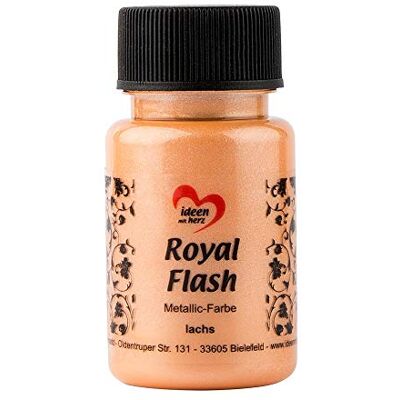 Ideen mit Herz Royal Flash Metallic acrylverf met de fijnste glitterdeeltjes, 50 ml (zalm) Ideen mit Herz Royal Flash Metallic acrylverf met de fijnste glitterdeeltjes, 50 ml (zalm)