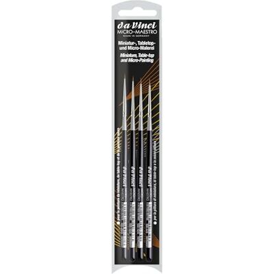 da Vinci : Micro Maestro: Kolinsky Red Sable Brush 100 serie: 4 stuks da Vinci : Micro Maestro: Kolinsky Red Sable Brush 100 serie: 4 stuks