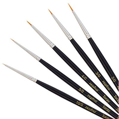 repino Borstelset van zeer fijne toray, maat 10/0, 5/0, 4/0, 3/0 en 2/0 repino Borstelset van zeer fijne toray, maat 10/0, 5/0, 4/0, 3/0 en 2/0