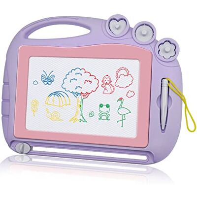 AiTuiTui Magnetisch tekenbord in reisformaat, uitwisbare doodle/schets/schrijfbordblok, reisspellen voor kinderen in de auto, vroege educatie, leren, speelgoed voor het ontwikkelen van vaardigheden, voor meisjes van 2-3-4 jaar oud AiTuiTui Magnetisch tekenbord in reisformaat, uitwisbare doodle/schets/schrijfbordblok, reisspellen voor kinderen in de auto, vroege educatie, leren, speelgoed voor het ontwikkelen van vaardigheden, voor meisjes van 2-3-4 jaar oud