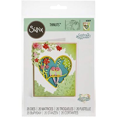 Sizzix Thinlits 663619 snijmatrix, 20 stuks, 3D-doos voor Courtney Chilson, kunststof, meerkleurig, eenheidsmaat Sizzix Thinlits 663619 snijmatrix, 20 stuks, 3D-doos voor Courtney Chilson, kunststof, meerkleurig, eenheidsmaat