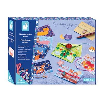 Janod 5 wensarmbanden om te maken – Ateliers sieraden – creatieve vrijetijdsset voor kinderen – leren fijne motoriek en concentratie – vanaf 8 jaar – J09127 Janod 5 wensarmbanden om te maken – Ateliers sieraden – creatieve vrijetijdsset voor kinderen – leren fijne motoriek en concentratie – vanaf 8 jaar – J09127