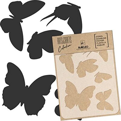 Nakleo Herbruikbaar plastic sjabloon voor knutselen, vlinder patroon lente weide knutselen muurschildering scrapbooking decoupage stof houten meubels (21 x 30 cm) Nakleo Herbruikbaar plastic sjabloon voor knutselen, vlinder patroon lente weide knutselen muurschildering scrapbooking decoupage stof houten meubels (21 x 30 cm)