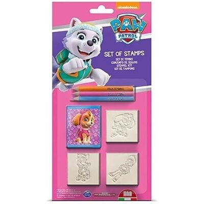 Multiprint Patrol Girl stempel voor kinderen, 100% Made in Italy, personaliseerbare stempelset van hout en natuurlijk rubber, niet-giftige inkt, cadeau-idee, artikel 03913 Multiprint Patrol Girl stempel voor kinderen, 100% Made in Italy, personaliseerbare stempelset van hout en natuurlijk rubber, niet-giftige inkt, cadeau-idee, artikel 03913