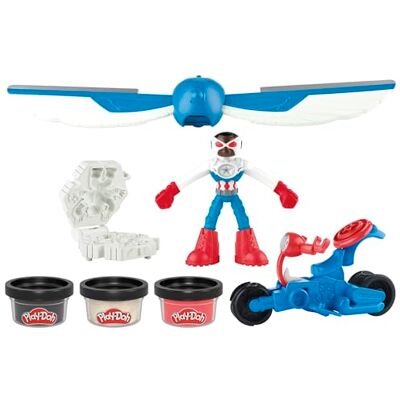 Play-Doh Marvel Captain America Scherpe motorfiets, boetseerklei set Play-Doh Marvel Captain America Scherpe motorfiets, boetseerklei set